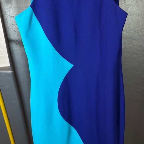 RACHEL Rachel Roy Royal Blue Sheath Dress with Halter Neckline for Cocktail - Picture 7 of 11